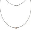 SilberDream Omega Halskette Zirkonia rose aus 925er Silber Damen 50cm SDK23245E