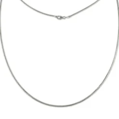 SilberDream Omega Halskette 925er Silber Damen Halsreif 45cm SDK22845J