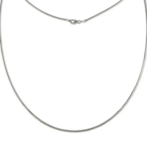SilberDream Omega Halskette 925er Silber Damen Halsreif 45cm SDK22845J