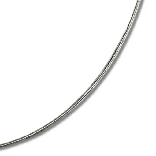 SilberDream Omega Halskette 925er Silber Damen Halsreif 45cm SDK22845J