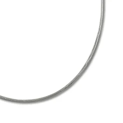 SilberDream Omega Halskette 925er Silber Damen Halsreif 45cm SDK22845J