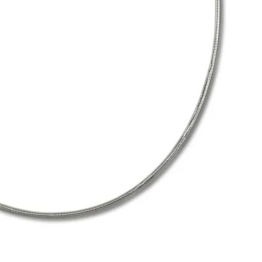 SilberDream Omega Halskette 925er Silber Damen Halsreif 45cm SDK22845J