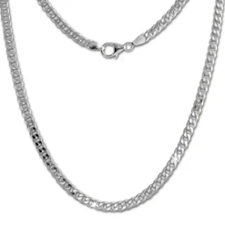 SilberDream Panzer Kette facettiert 925 Sterling Silber Unisex 50cm SDK26950J