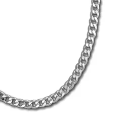 SilberDream Panzer Kette facettiert 925 Sterling Silber Unisex 50cm SDK26950J