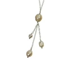 SilberDream Perlen Collier ws Kette 925 Silber SDH014W