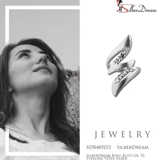 SilberDream Ring Blitz Gr. 52 Sterling 925er Silber SDR405J52