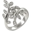 SilberDream Ring Blätter Zirkonia weiß Gr.58 aus 925er Silber SDR414W58