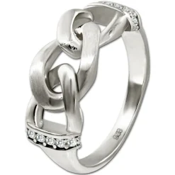 SilberDream Ring Chain Zirkonia weiß Gr.58 aus 925er Silber SDR422W58
