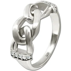 SilberDream Ring Chain Zirkonia weiß Gr.56 aus 925er Silber SDR422W56