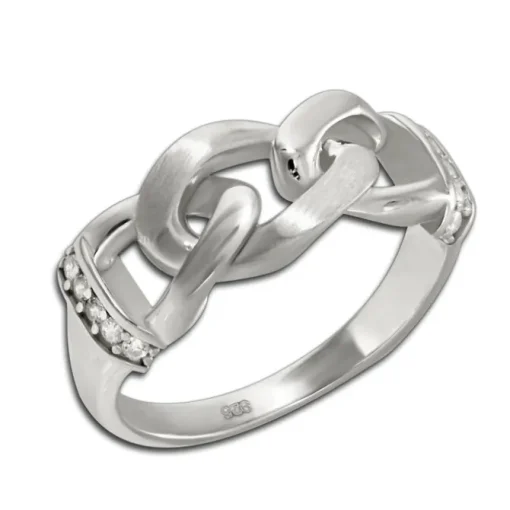 SilberDream Ring Chain Zirkonia weiß Gr.56 aus 925er Silber SDR422W56
