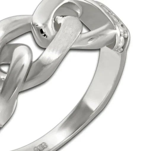 SilberDream Ring Chain Zirkonia weiß Gr.62 aus 925er Silber SDR422W62