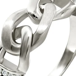 SilberDream Ring Chain Zirkonia weiß Gr.56 aus 925er Silber SDR422W56