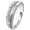 SilberDream Ring Double Zirkonia weiß Gr.56 aus 925er Silber SDR416W56