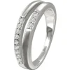 SilberDream Ring Double Zirkonia weiß Gr.60 aus 925er Silber SDR416W60