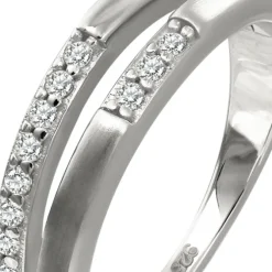 SilberDream Ring Double Zirkonia weiß Gr.56 aus 925er Silber SDR416W56