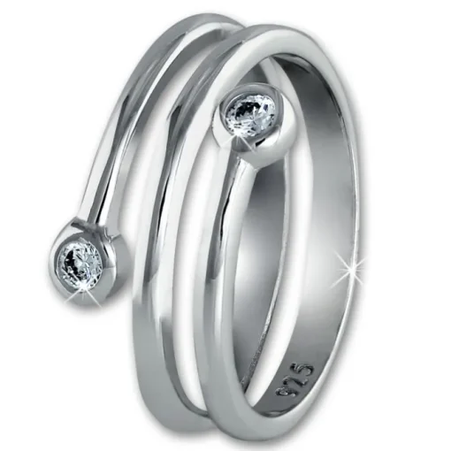 SilberDream Ring Dream Zirkonia weiß Gr.58 Sterling 925er Silber SDR406W58