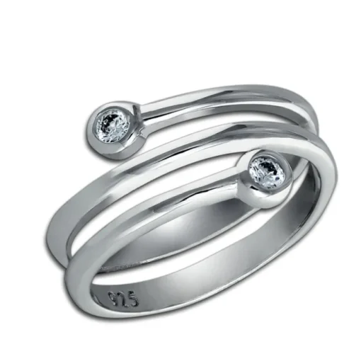SilberDream Ring Dream Zirkonia weiß Gr.54 Sterling 925er Silber SDR406W54
