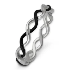 SilberDream Ring geflochten geschwärzt Gr. 56 Sterling 925er Silber SDR450S56