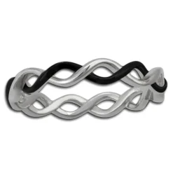 SilberDream Ring geflochten geschwärzt Gr. 56 Sterling 925er Silber SDR450S56
