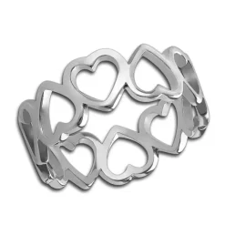 SilberDream Ring Herzen Gr. 54 Sterling 925er Silber SDR400J54