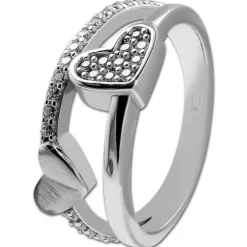 SilberDream Ring Herzen Zirkonia weiß Gr.62 aus 925er Silber Damen SDR410W62