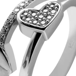 SilberDream Ring Herzen Zirkonia weiß Gr.62 aus 925er Silber Damen SDR410W62