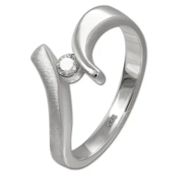 SilberDream Ring Klassik Zirkonia weiß Gr.56 aus 925er Silber SDR417W56