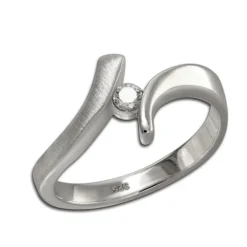 SilberDream Ring Klassik Zirkonia weiß Gr.62 aus 925er Silber SDR417W62