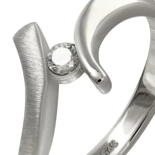SilberDream Ring Klassik Zirkonia weiß Gr.62 aus 925er Silber SDR417W62