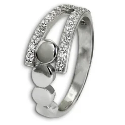 SilberDream Ring Kreise Zirkonia weiß Gr.54 aus 925er Silber SDR407W54