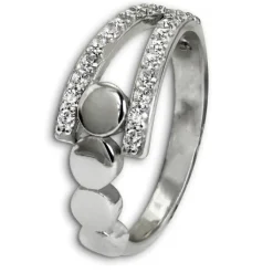 SilberDream Ring Kreise Zirkonia weiß Gr.56 aus 925er Silber SDR407W56