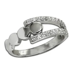 SilberDream Ring Kreise Zirkonia weiß Gr.60 aus 925er Silber SDR407W60