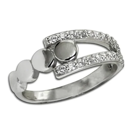 SilberDream Ring Kreise Zirkonia weiß Gr.60 aus 925er Silber SDR407W60
