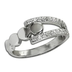 SilberDream Ring Kreise Zirkonia weiß Gr.54 aus 925er Silber SDR407W54