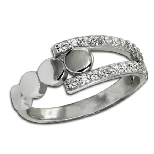 SilberDream Ring Kreise Zirkonia weiß Gr.56 aus 925er Silber SDR407W56