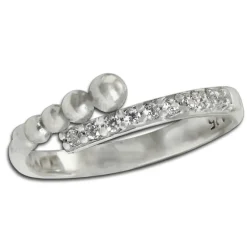 SilberDream Ring Kugeln Zirkonia weiß Gr.60 aus 925er Silber SDR409W60