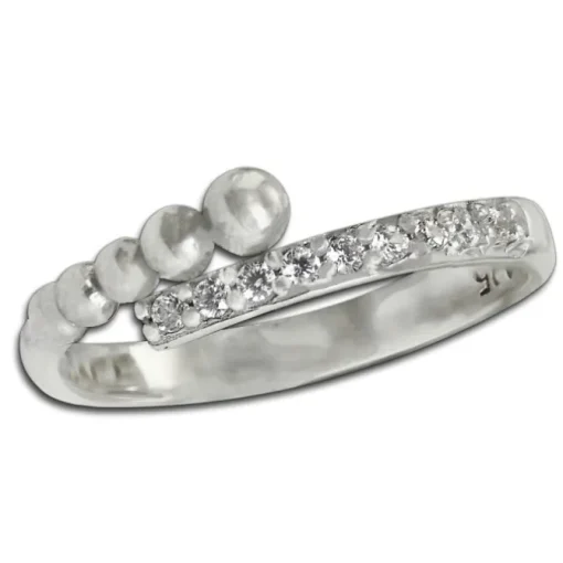 SilberDream Ring Kugeln Zirkonia weiß Gr.60 aus 925er Silber SDR409W60