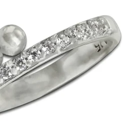 SilberDream Ring Kugeln Zirkonia weiß Gr.58 aus 925er Silber SDR409W58