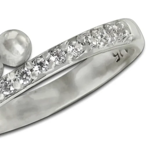 SilberDream Ring Kugeln Zirkonia weiß Gr.58 aus 925er Silber SDR409W58