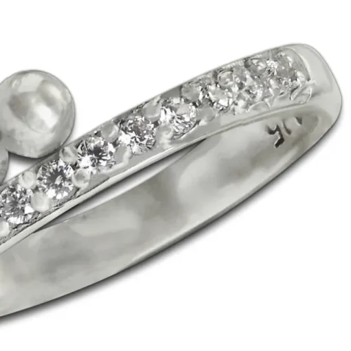 SilberDream Ring Kugeln Zirkonia weiß Gr.54 aus 925er Silber SDR409W54