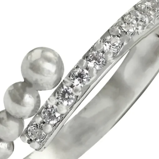 SilberDream Ring Kugeln Zirkonia weiß Gr.56 aus 925er Silber SDR409W56