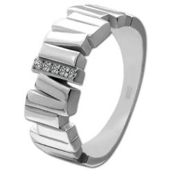 SilberDream Ring Relief Zirkonia weiß Gr.54 aus 925er Silber Damen SDR412W54