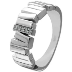 SilberDream Ring Relief Zirkonia weiß Gr.56 aus 925er Silber Damen SDR412W56