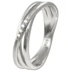 SilberDream Ring Wickeloptik Zirkonia weiß Gr.60 aus 925er Silber SDR418W60