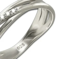 SilberDream Ring Wickeloptik Zirkonia weiß Gr.60 aus 925er Silber SDR418W60