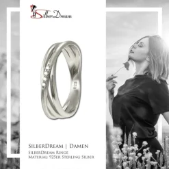 SilberDream Ring Wickeloptik Zirkonia weiß Gr.60 aus 925er Silber SDR418W60