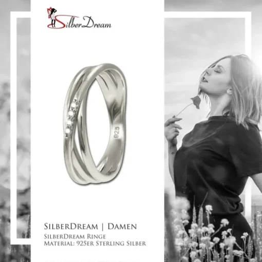 SilberDream Ring Wickeloptik Zirkonia weiß Gr.60 aus 925er Silber SDR418W60