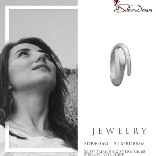 SilberDream Ring zeitlos Gr. 60 Sterling 925er Silber SDR403J60