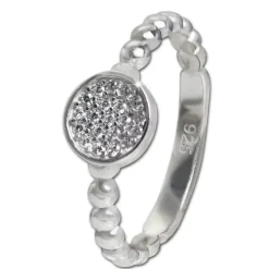 SilberDream Ring Zirkonia-Kreis weiß Gr.58 925er Silber SDR408W58