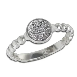 SilberDream Ring Zirkonia-Kreis weiß Gr.60 925er Silber SDR408W60